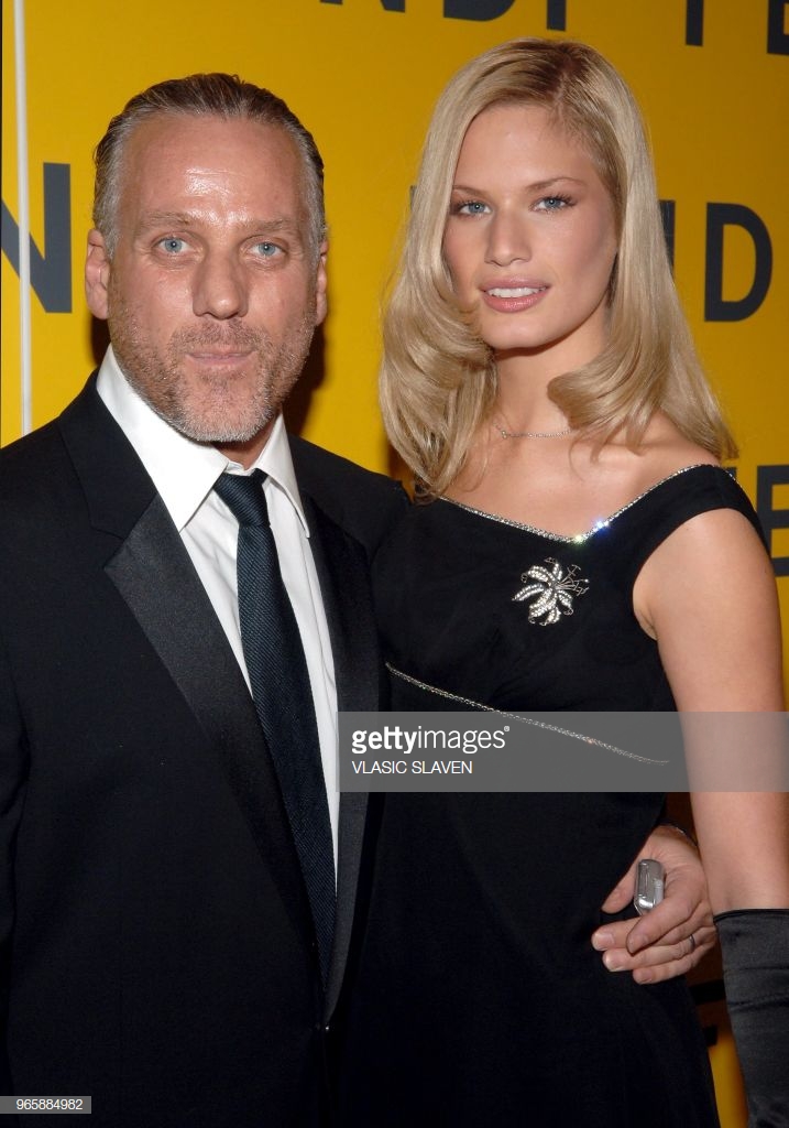New York, NY - OCT. 29, 2005: Mark Baker and wife Vicky Andren attend the Fendi 80th Anniversary All Hallow's Eve party hosted by Karl Lagerfeld, in New York, NY, on Saturday October 29, 2005. Photo by SLAVEN VLASIC. (Photo by VLASIC SLAVEN/Gamma-Rapho via Getty Images)
